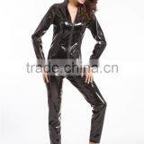 2016 Instyles PVC Catsuit Faux Leather Dress Spandex Vinyl Lingerie Bodysuit Jumpsuit thumbnail-2