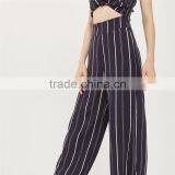 Cool Wide Leg Styling Gallus Womens Long Jumpsuit With Cute Knot thumbnail-2