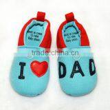 "I Love Dad" Embroidered Baby Footwear thumbnail-4