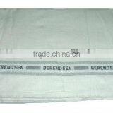 100% Cotton Double Side Brushed Flannel Sheet With Blue and Black Logo Print(WhiteBleached) thumbnail-2