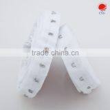 Customized Size Hook and Eye Tape, Hook and Eyes White Satin Ribbon Tape for Sewing Projuct thumbnail-1