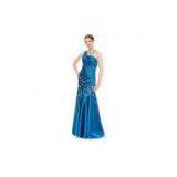 Magical Trumpet Mermaid One-shoulder Floor-length Taffeta Ruffled Prom Dress thumbnail-1
