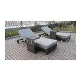 Luxury Grey Outdoor Rattan Daybed For Garden / Patio / Beach