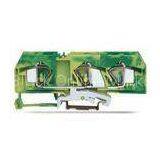 24 - 6 AWG Ground Spring Terminal Blocks , Spring-Clipping Connect Ways