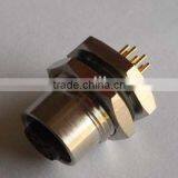 M12 Female Panel PCB Type Front Mounting Waterproof Connector