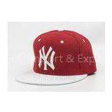 Fashion 100% Acrylic Baseball Hat Embroidery Red With White 22inch thumbnail-1