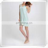 Ladies 95%Bamboo 5%Spandex Sleeveless Melange Color Nightwear Padded Pajamas thumbnail-4
