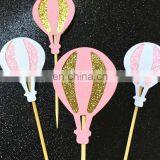 Newest Pink Balloon Glitter Cupcake Topper Birthday Wedding Cake Decorations thumbnail-3