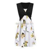 EBay Explosion Models Women's European and American New Fashion Printed Dress Vest Sling Two-piece Large Size Women's Clothing thumbnail-4