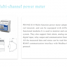 PD194Z-E14 Multi-circuit Electricity Monitor System Din-rail Mounted Power Meter thumbnail-3