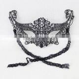 Cheap Handmade Black Lace Eye Venetian Mask For Halloween/Christmas thumbnail-3