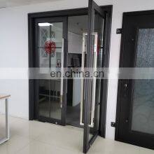 European Standard Double Panels Swing Style Modern Apartment Fiberglass Aluminium French Glass Swing Double Entry Doors thumbnail-3