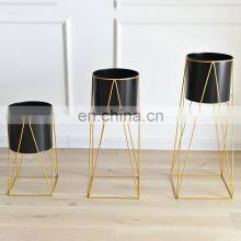 Manufacturing Wholesale Supplies Artifical Metal Gold Stand Indoor Plant Pots Flower thumbnail-1