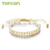 Topearl Jewelry Freshwater Seed Beads Woven Wrap Bracelet CLL171 thumbnail-1