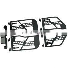 MAIKER Stainless Steel Tubular Door for Jeep Wrangler JL 2019 Half Tube Door With Mirror