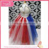 Gauze Five-pointed Star Decoration Fluffy Voile Girl's Dress Children Frocks Designs thumbnail-1
