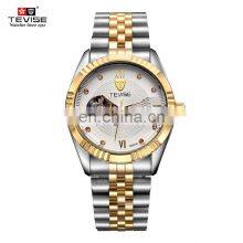 TEVISE 8391A Full Steel Wristwatch Man Skeleton Self-Wind Mechanical Watches Men thumbnail-1