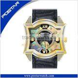 Original New Arrival Fashional Watch Quartz Wrist Watch With Genuine Leather Band and Square Dial thumbnail-3