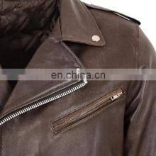 Hot Selling Breathable Windproof 100% Leather Motorbike Racing Jacket For Men thumbnail-5