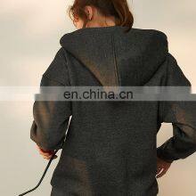 Tik Tok Hot New Women Hoodies Sweatshirts Long Sleeve Custom Logo Gym Wear Workout Sports Sweat Shirts Coat thumbnail-3