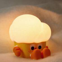 EGOGO Creative Food Shape LED Night Light Rechargeable ABS Silicon Touch Control Baby Small Popcorn Popcorn Silicon Night Light thumbnail-1