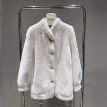 Mid-length Eco-friendly Fur One-piece Coat for Women's European Station Winter New Warm Faux Mink Coat thumbnail-2