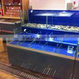 APEX Supermarket Aquarium Stainless Steel Shellfish Display Table/seafood Display Case