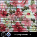 Wholesale Jacquard Striped Organza Printed Fabric with beautiful flower patterns for fashion garments,dress,skirt,wedding
