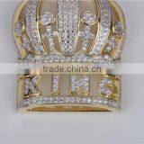 China Jewelry Factory Suply Men's Crown Pendant 925 Sterling Silver White Diamond Pendant thumbnail-4