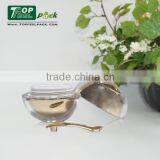 2015 Unique Gold Silver Apple Shape Cosmetic Plastic Jar With Magnetic Dipper thumbnail-2