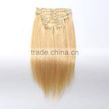 Clip In Hair Extension, Double Drawn Weft Full Ending Clip In Hair Extension