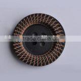 Sedex Audited Factory 2 Pillar Laser Engraved Logo 4 Holes Wooden Button thumbnail-3