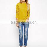 pullover yellow blank women's hoodies sweatshirts wholesale