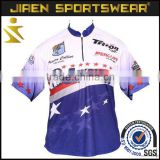 Custom Make Own Design 100% polyester clothing sublimation shirt unique fishing jersey