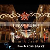 Christmas light Street Decoration LED Motif Lights with flower for pole decor