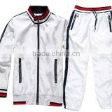 Tracksuit/Training Suit/Jogging Suit Made of 100% Polyester Micro Fiber Twill White OEM Style thumbnail-1
