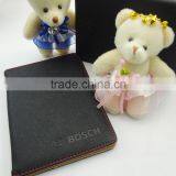 Embossed Logo Black pu Custom Passport Cover Quality Choice thumbnail-3