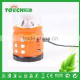 Orange Color Solar Lantern New Design Rechargeable Camping Light High Power Tent Lamp Ball Bulb Torch thumbnail-4
