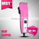 MRY colorful light weight hair clippers manufacturer hair clipper with adjustable blade level my-701