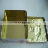 Wholesale Little Bear Bath Catoon Small Square Butter Cookies Tin thumbnail-4