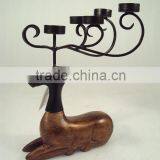 Deer Tea Light Holder,wooden Deer,Decor Deer,Decorative Deer,deer Table Decoration,decorative Deer,garden Decorative Deer thumbnail-1