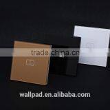 BS CE Approved Wallpad Gold Temepred Glass Switch Remote 1 Gang Wireless Electric Touch Screen Sensor Smart Home Switch Panel thumbnail-3