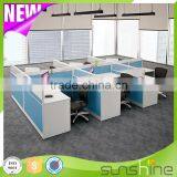 KU-TK6+K3-6 Custom Design Office Office Workstation For 6 Person With Pedestal