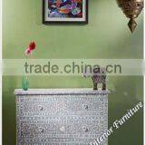 Mother of Pearl Inlay Chest of Drawer/Dresser thumbnail-1