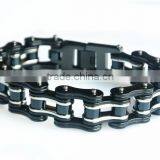 Fashion Bracelet Stainless Steel Cool Black Color Bicycle Biker Motorcycle Chain Link Bracelet for Men thumbnail-2