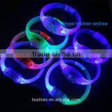High Light Sound Activated LED Flashing Wristband With Custom Logo thumbnail-2
