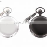 wholesale elegant glossy glod silver and black pocket watch necklace