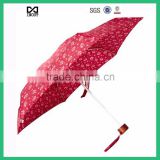 Orange color five folds high quality wholesale fold umbrella