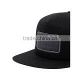 High Quality Custom Blank Plain 3D Embroidery Logo Flat Brim Black Snapback Trucker Cap Wholesale thumbnail-2