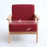 High Quality Wooden Fabric Sofa Chair, Comfortable Chair thumbnail-4